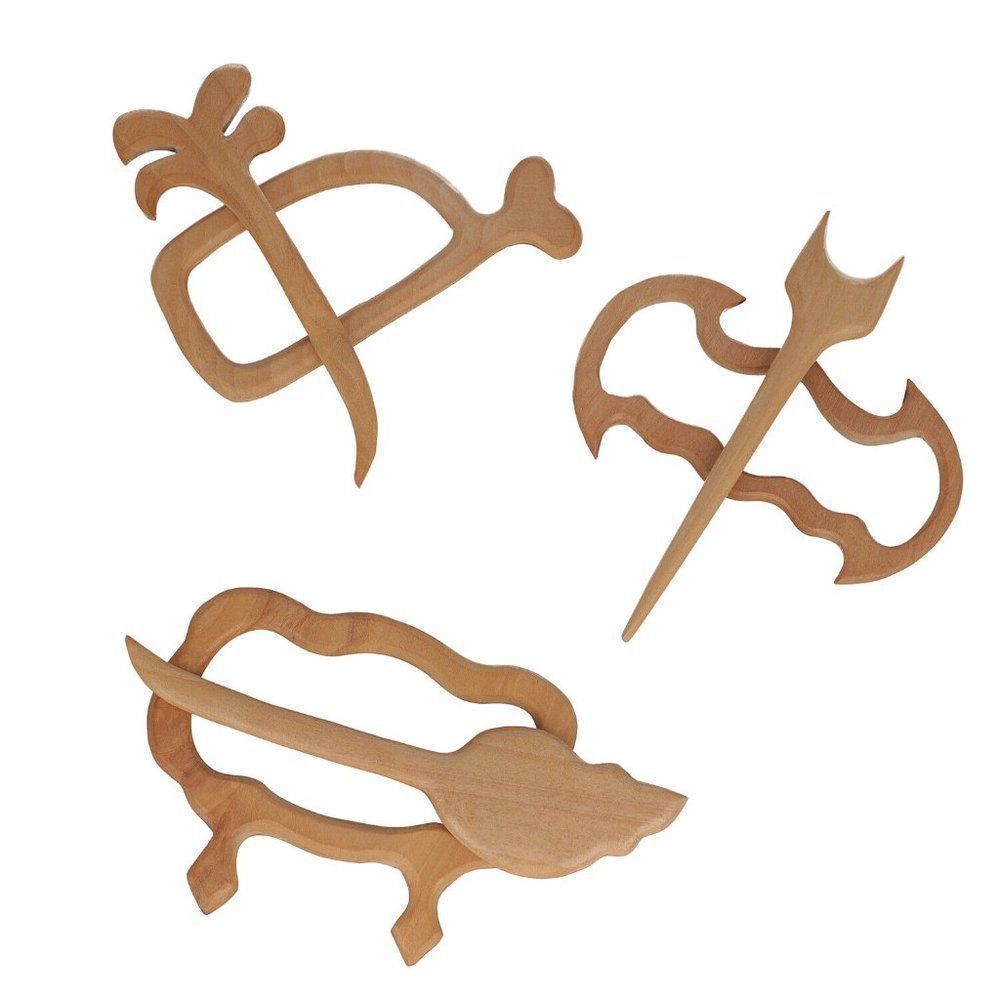 Set of 3 Handmade Hair Clips
